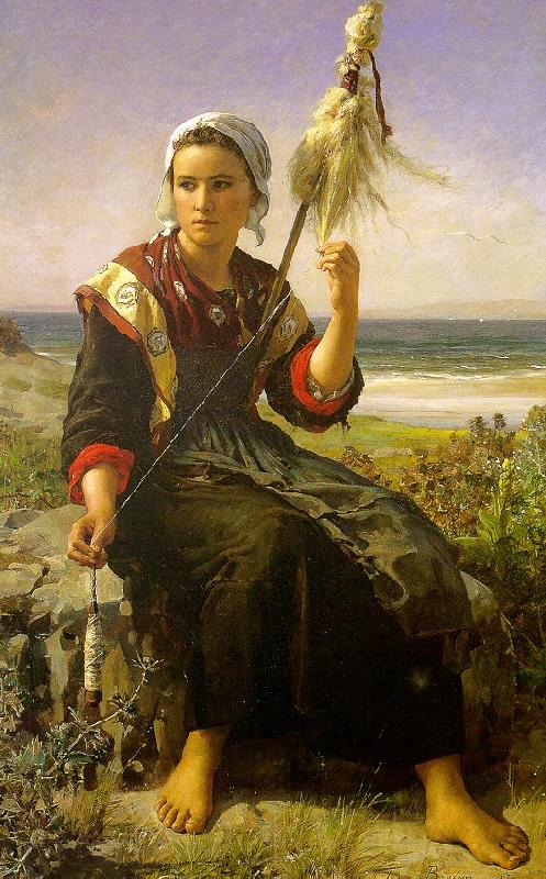 Jules Breton Brittany Girl Spain oil painting art